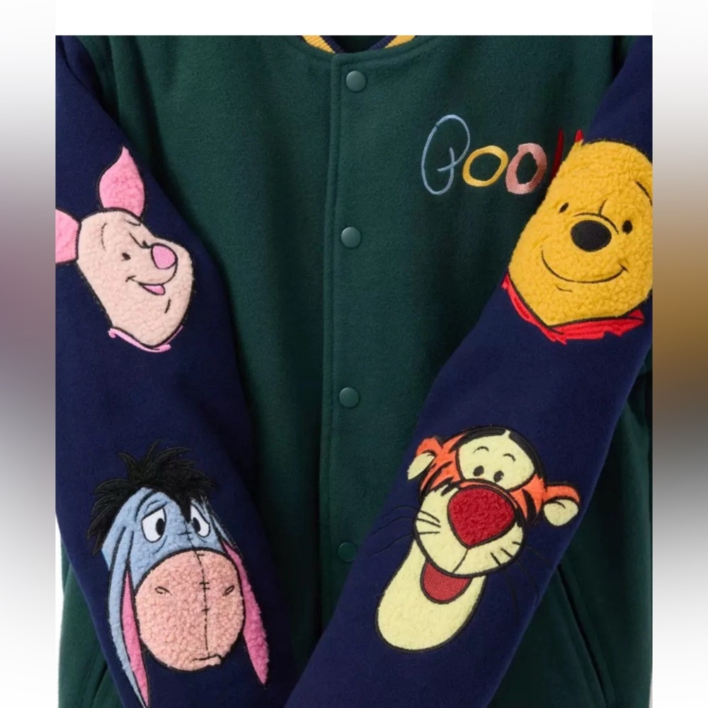 Disney Winnie the Pooh and pals Varsity Jacket Kids Size 11/12 Medium Nwt
